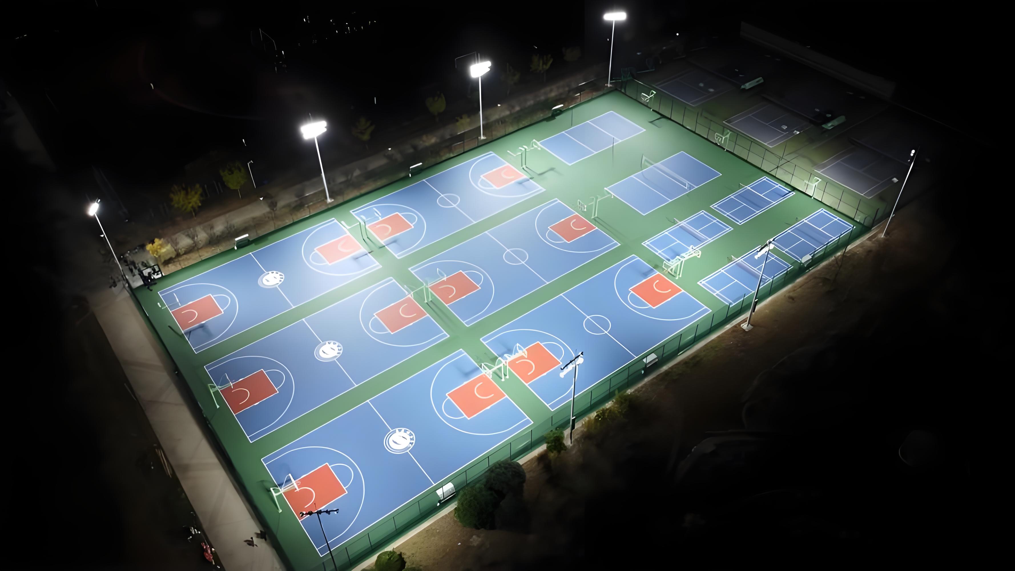 multi colored flood lights outdoor