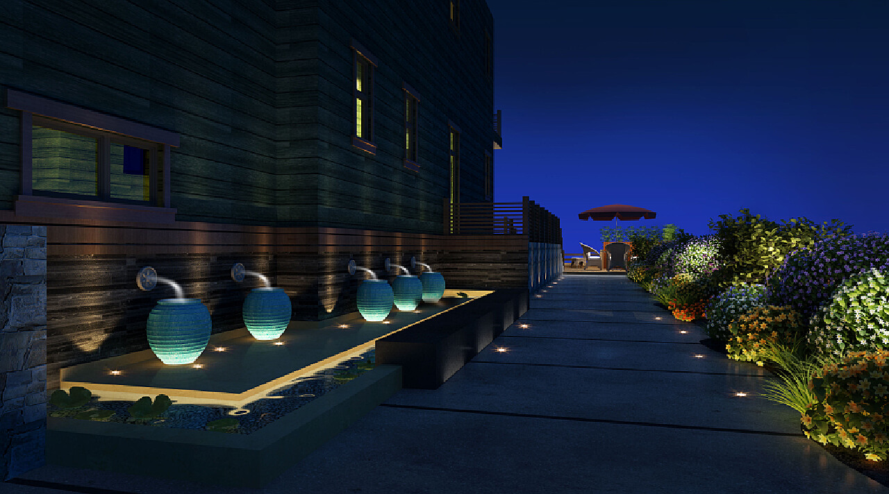 in ground path lights