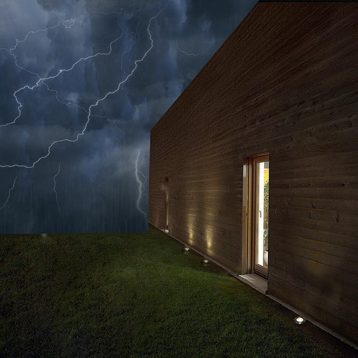 outdoor ground lights for house