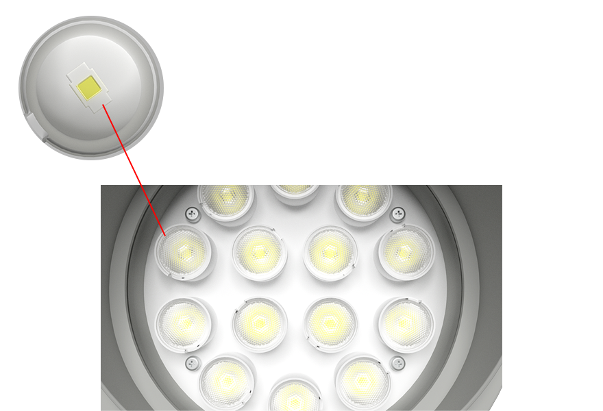 colored led spotlights outdoor